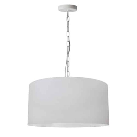 Dainolite 1Lt Braxton Medium Pendant, Wht Shade, Wht BXN-M-WH-790
